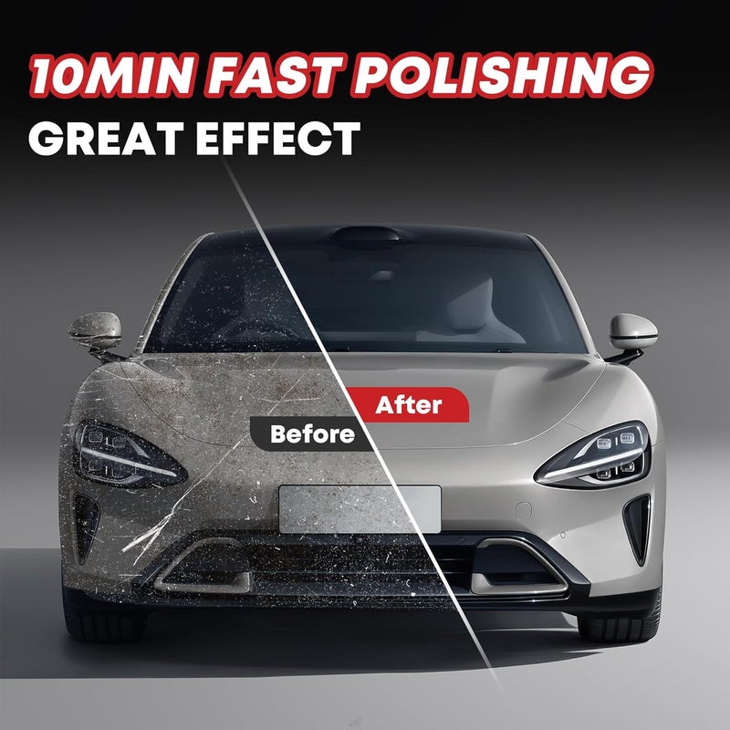 SILVEL Buffer Polisher, 1600W 7 Inch/6 Inch Polisher for Car Detailing, Wax Machine, 7 Variable Speed, with 6 Foam Pads, 3 Wool Pads, Packaging Bag, for Boat Polishing and Waxing - Image 5